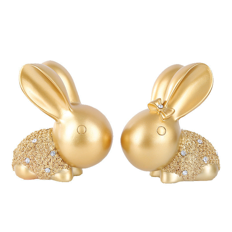 Luxury, Jewel Bunny Table Decor, Figurine Gold