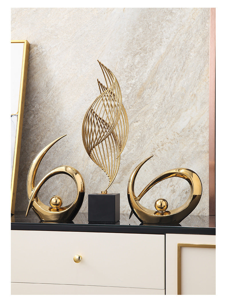 Modern Luxury Home Accents, Ornament Decor Gold