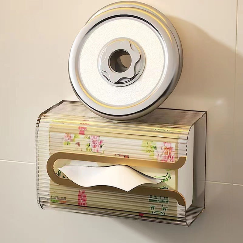 Wall Mounted Tissue Box For Domestic Bathroom Storage