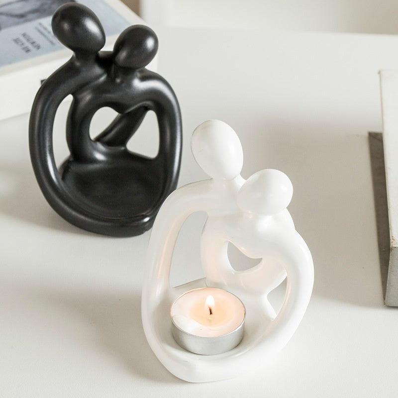 Modern Ceramic Couple Candlestick Holder