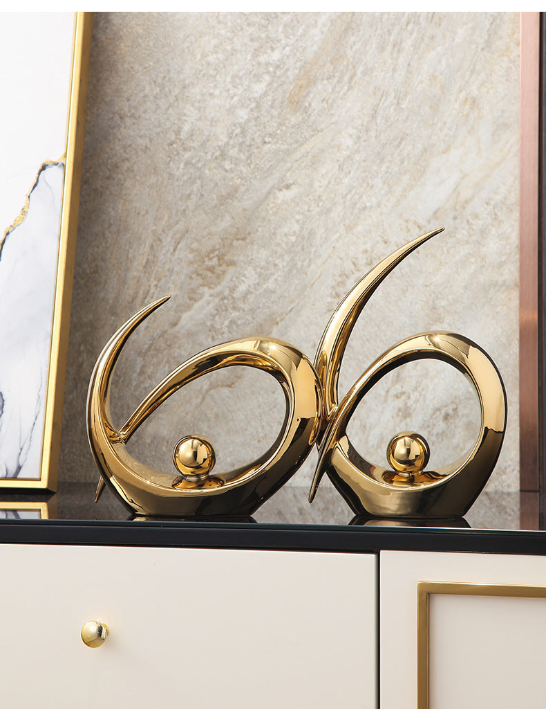 Modern Luxury Home Accents, Ornament Decor Gold