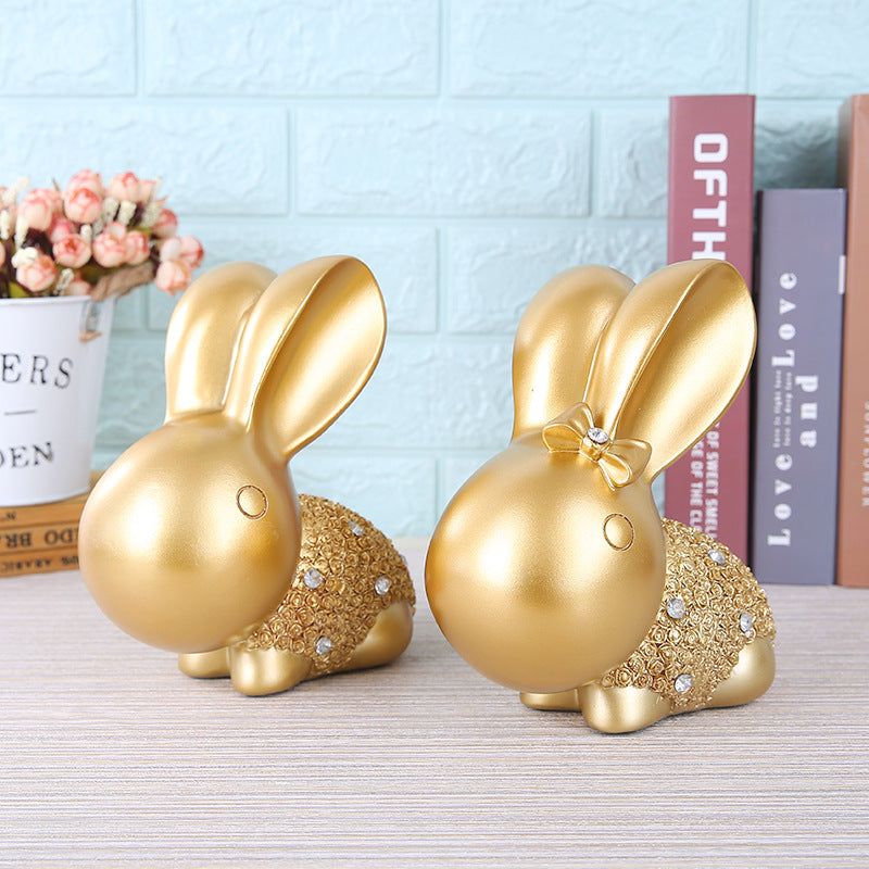 Luxury, Jewel Bunny Table Decor, Figurine Gold