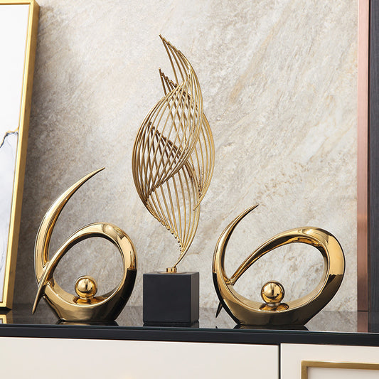 Modern Luxury Home Accents, Ornament Decor Gold