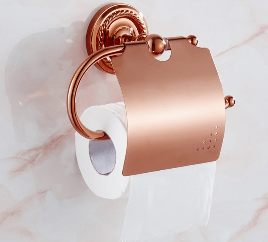 Luxury Polished Gold Wall Mounted Bathroom Toilet Paper Roll Holder