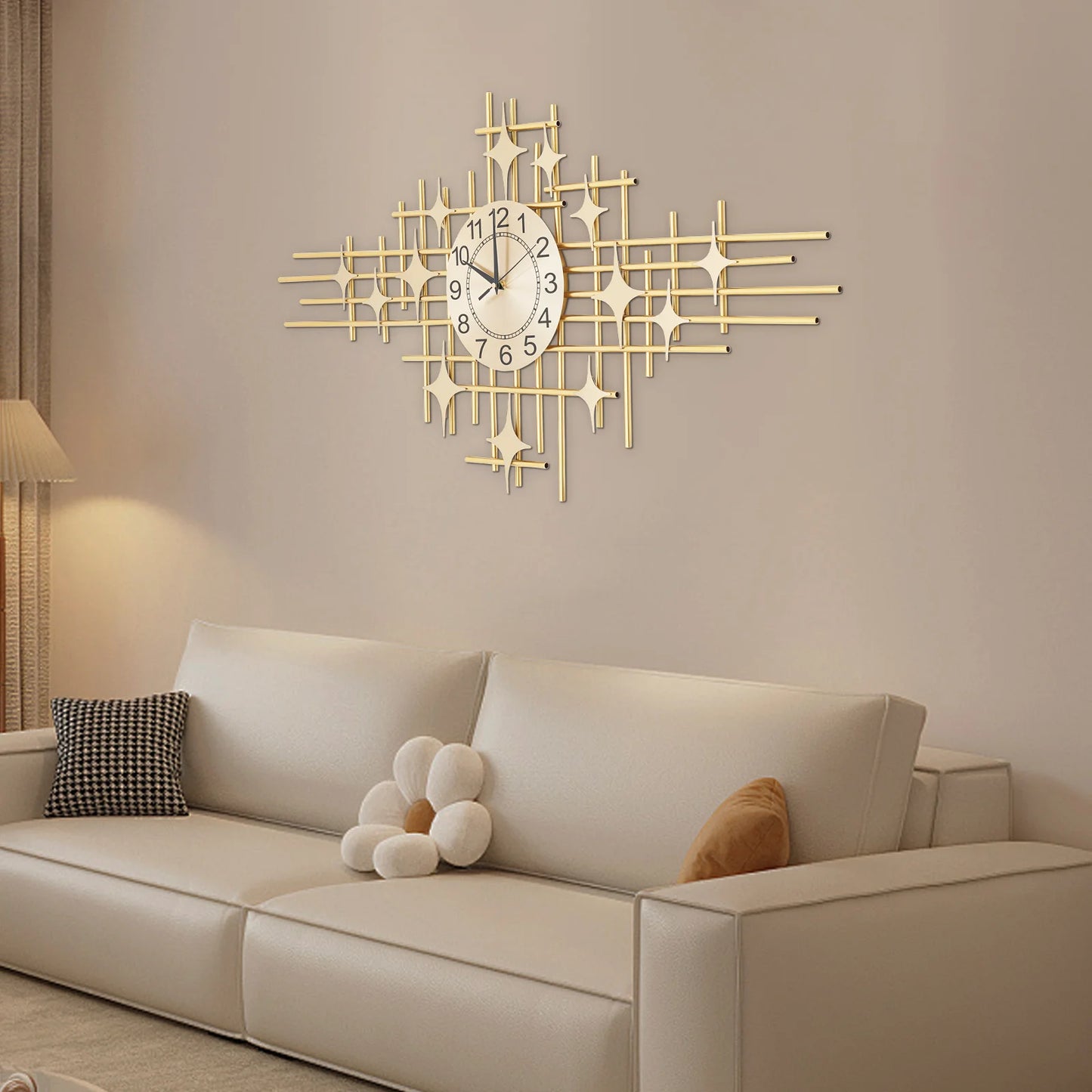 Luxury Modern Sparkling Decorative Wall Clock  100*50cm