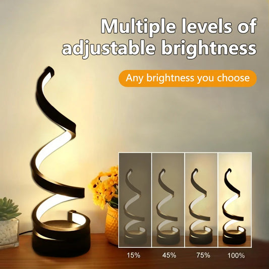 Modern Spiral Table LED Night  Lamp