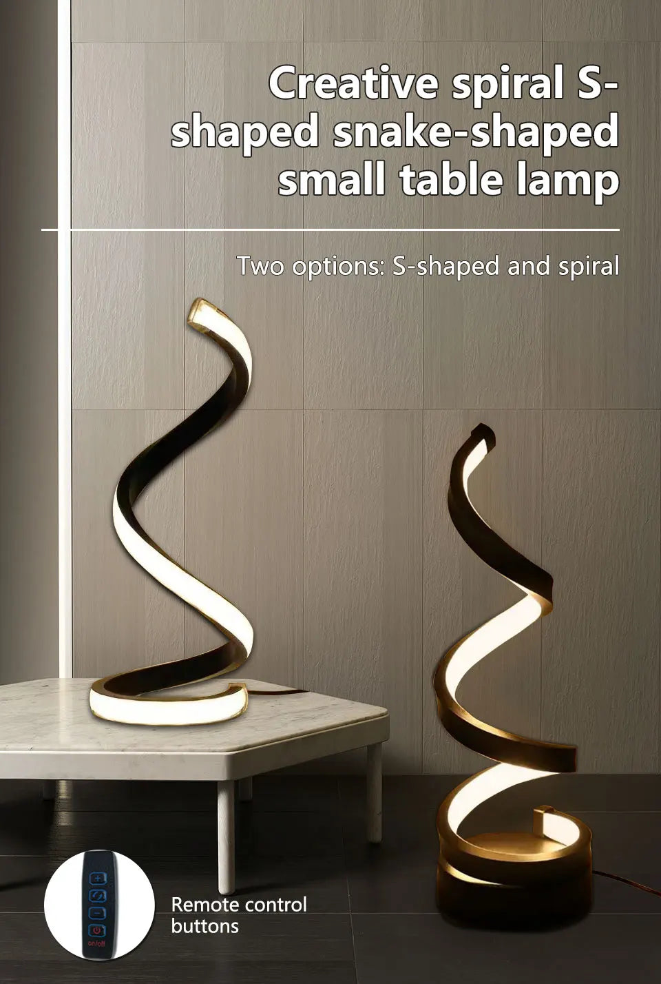 Modern Spiral Table LED Night  Lamp