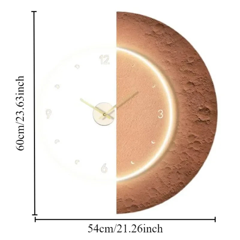 CHIC & UNIQUE - Add LUXURY to your wall with this Large Size Planet surface Artwork LED Quartz Clock - 4 Options