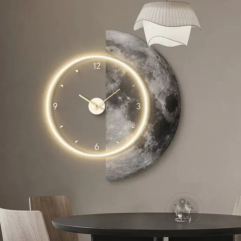 Large Size Planet surface Artwork LED Quartz Clock - 4 Options