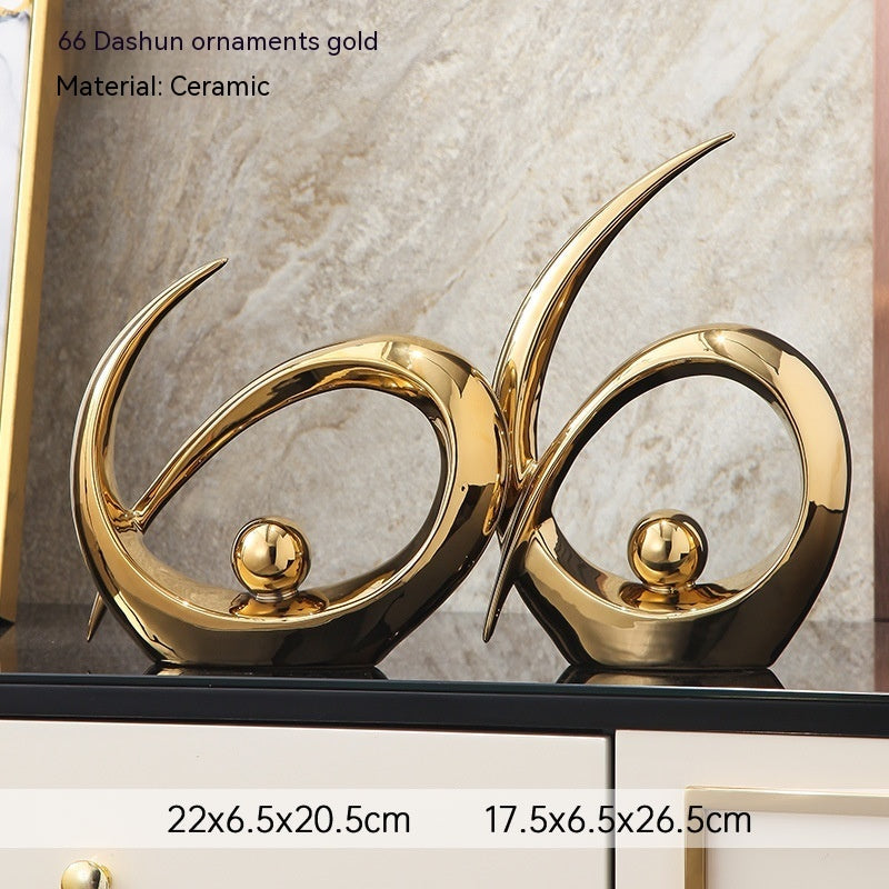 Modern Luxury Home Accents, Ornament Decor Gold